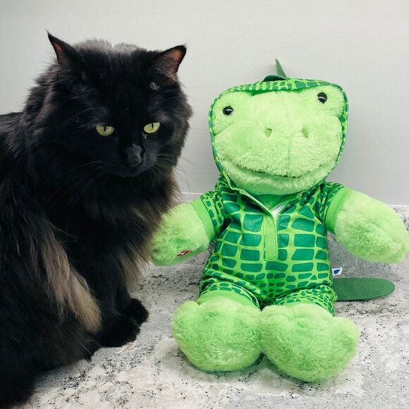 Build A Bear Plush Stuffed Spring Green Frog 9n Dinosaur Dragon Costume - Picture 7 of 7